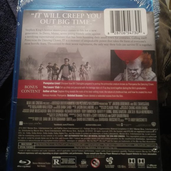 IT. BLU-RAY, BRAND NEW. SEALED - Picture 2 of 2